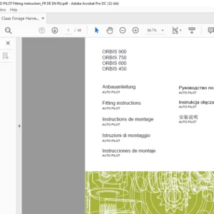 CLAAS ORBIS 900 ORBIS 750 ORBIS 600 ORBIS 450 Fitting Instructions Manual - PDF DOWNLOAD