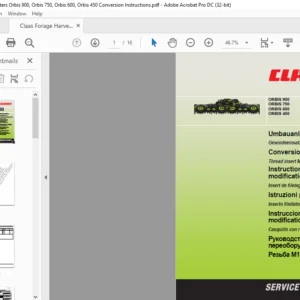 CLAAS ORBIS 900 ORBIS 750 ORBIS 600 ORBIS 450 Thread insert M16 Conversion instructions Manual_DE_EN_FR_IT_ES_RU - PDF DOWNLOAD