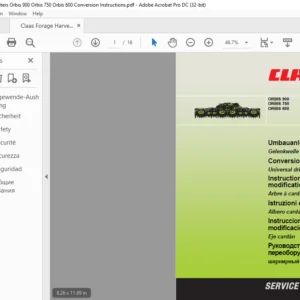 CLAAS ORBIS 900 ORBIS 750 ORBIS 600 Universal drive shaft Conversion instructions Manual_DE_EN_FR_ES_IT - PDF DOWNLOAD