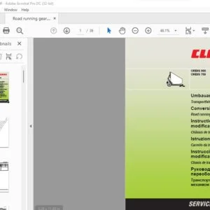 CLAAS ORBIS 900 ORBIS 750 Road running gear Conversion instructions Manual_DE_EN_FR_IT - PDF DOWNLOAD