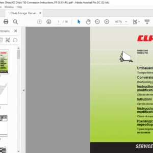 CLAAS ORBIS 900 ORBIS 750 Road running gear Conversion instructions Manual_DE_FR_EN_RU_ES_IT - PDF DOWNLOAD
