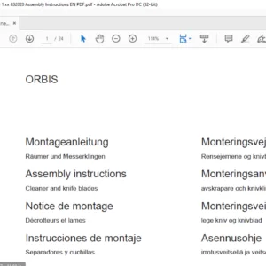 CLAAS ORBIS Cleaner and knife blades Assembly instructions Manual_DE_EN_FR_ES_IT_RU - PDF DOWNLOAD