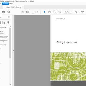 CLAAS  PROFI CAM 3 Fitting Instructions Manual - PDF DOWNLOAD