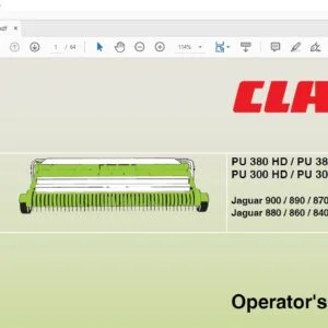 CLAAS PU 380 HD  PU 380 Type 429 PU 300 HD  PU 300 Type 428 Jaguar 900  890  870  850  830 Type 493  492 Jaguar 880  860  840   820 Type 491 Operator's manual - PDF DOWNLOAD