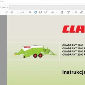 CLAAS QUADRANT 2200 QUADRANT 2200 ROTO CUT QUADRANT 2200 ROTO CUT HD QUADRANT 2200 FINE CUT Instrukcja obsługi - PDF DOWNLOAD(Polish)