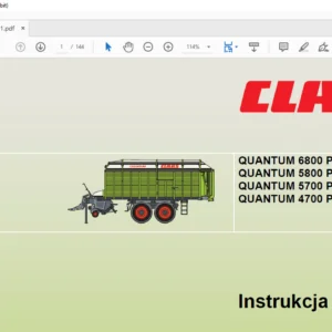 CLAAS QUANTUM 6800 P QUANTUM 5800 P QUANTUM 5700 P QUANTUM 4700 P Instrukcja obsługi Manual - PDF DOWNLOAD