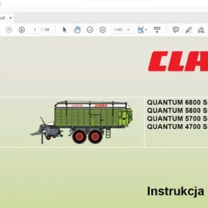 CLAAS QUANTUM 6800 S QUANTUM 5800 S QUANTUM 5700 S QUANTUM 4700 S Instrukcja obsługi- PDF DOWNLOAD(Polish)