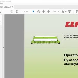 CLAAS RAKE UP P420 LEXIONR AKE UP P420 MEDION / MEGA Operator's Manual_EN_RU - PDF DOWNLOAD