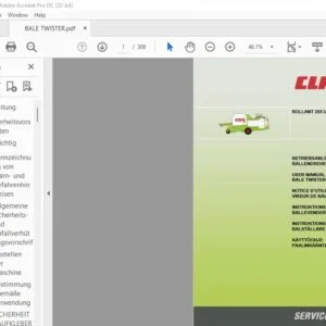 CLAAS ROLLANT 255 UNIWRAP BALE TWISTER USER MANUAL - PDF DOWNLOAD