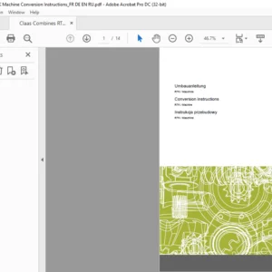 CLAAS RTK  Machine Conversion Instructions and Operator's Manual_DE_EN_PL - PDF DOWNLOAD