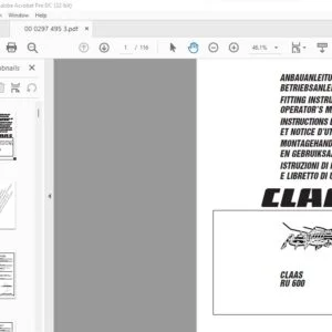 CLAAS RU 600 FITTING INSTRUCTIONS AND OPERATOR’S MANUAL_FR DE EN RU - PDF DOWNLOAD