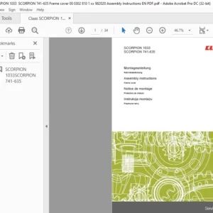 CLAAS SCORPION 1033 SCORPION 741-635 Frame cover Assembly instructions Manual_DE_EN_FR_PL - PDF DOWNLOAD