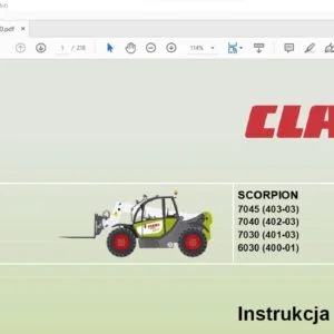 CLAAS SCORPION 7045 (403-03) 7040 (402-03) 7030 (401-03) 6030 (400-01) Instrukcja obsługi - PDF DOWNLOAD (Polish)