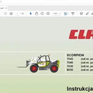 CLAAS SCORPION 7045 7040 7030 6030 Instrukcja eksploatacji Manual - PDF DOWNLOAD(Polish)