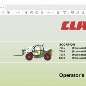 CLAAS SCORPION 7045 7040 7030 6030 Operator's Manual - PDF DOWNLOAD