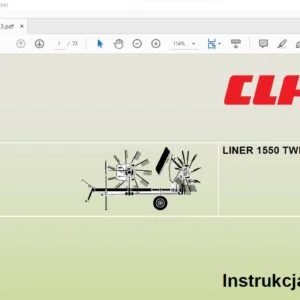 CLAAS SWATHERS LINER 1550 TWIN Profil Instrukcja obsługi - PDF DOWNLOAD (Polish)