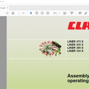 CLAAS Swathers LINER 470 S LINER 430 S LINER 390 S LINER 350 S LINER 470 S Assembly and operating instructions Manual - PDF DOWNLOAD