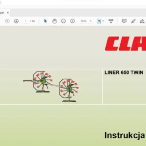 CLAAS Swathers LINER 650 TWIN Instrukcja obsługi - PDF DOWNLOAD(Polish)