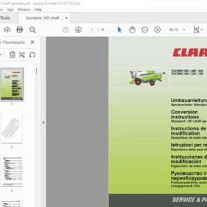 CLAAS TUCANO 450/440/ 430 TUCANO 340 / 330 / 320  Standard  HD chaff  Conversion instructions manual_DE_EN_FR - PDF DOWNLOAD