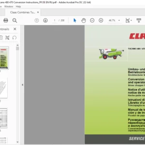 CLAAS TUCANO 480 / 470  Straw chopper for maize / grain Conversion instructions and operator's manual_DE_EN_FR_IT_ES_RU - PDF DOWNLOAD