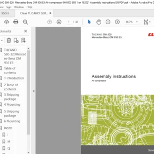 CLAAS TUCANO 580-320 Mercedes-Benz OM 936 E5 Air compressor Assembly instructions Manual - PDF DOWNLOAD