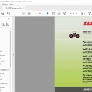 CLAAS XERION 3800 XERION 3300 CLAAS SEQUENCE MANAGEMENT Instrukcja obsługi_CS_PL_RO_BG_RU
