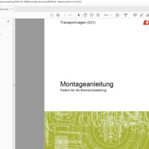 CLAAS Transportwagen (521) Federn für die Bremsrückstellung Montageanleitung - PDF DOWNLOAD (GERMAN)