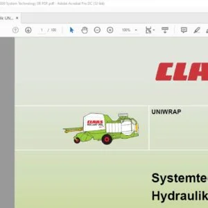 CLAAS UNIWRAP Hydraulik Systemtechnik- PDF DOWNLOAD (German)