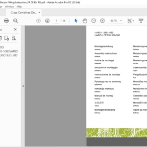 CLAAS VARIO 1380-1080 VARIO  CERIO 930-500 Assembly instructions Manual -  PDF DOWNLOAD