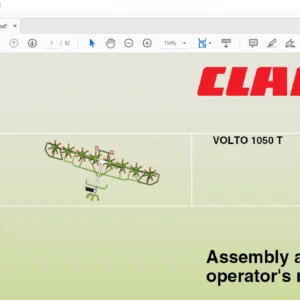 CLAAS VOLTO 1050 T Assembly and Operator´s Manual - PDF DOWNLOAD