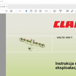 CLAAS VOLTO 1050 Instrukcja montażu i eksploatacji Manual - PDF DOWNLOAD(Polish)