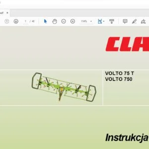 CLAAS VOLTO 75 T VOLTO 750 Instrukcja obsługi - PDF DOWNLOAD(Polish)