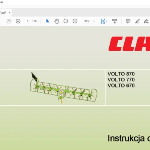CLAAS VOLTO 870 VOLTO 770 VOLTO 670 Instrukcja obsługi Manual - PDF DOWNLOAD(Polish)