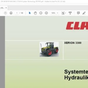 CLAAS XERION 3300 Hydraulik Systemtechnik - PDF DOWNLOAD (GERMAN)