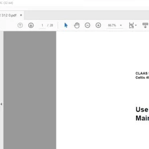 CLAAS frontal loader FL 80  FL 100 Celtis 406 Use and Maintenance Manual - PDF DOWNLOAD