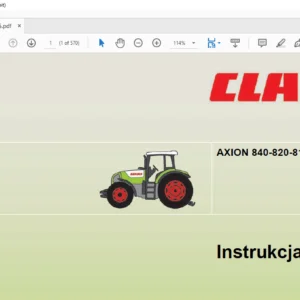 CLAAS AXION 840-820-810 CMATIC Instrukcja obsługli Manual - PDF DOWNLOAD (Polish)