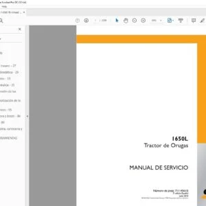 Case 1650L Tractor de Orugas MANUAL DE SERVICIO - PDF DOWNLOAD (Spanish)