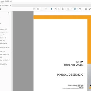 Case 2050M Tractor de Orugas MANUAL DE SERVICIO - PDF DOWNLOAD (Spanish)