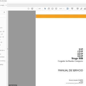 Case 21F 121F 221F 321F Stage IIIB Cargador de Ruedas Compacto Manual de Servicio - PDF DOWNLOAD (Spanish)