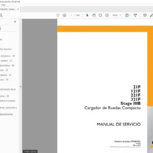 Case 21F 121F 221F 321F Stage IIIB Cargador de Ruedas Compacto Manual de Servico - PDF DOWNLOAD (Spanish)