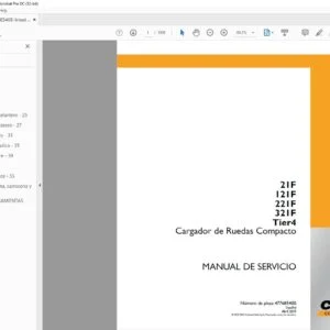Case 21F 121F 221F 321F Tier4 Cargador de Ruedas Compacto Manual de Servico - PDF DOWNLOAD (Spanish)