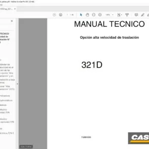 Case 321D MANUAL TECNICO - PDF DOWNLOAD (Spanish)