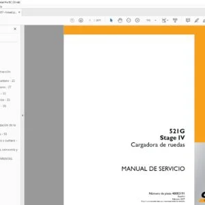 Case 521G Stage IV Cargadora de ruedas Manual de Servico - PDF DOWNLOAD (Spanish)