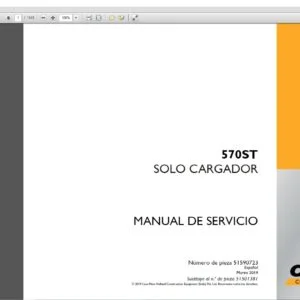Case 570ST Solo Cargador Manual de Servicio - PDF DOWNLOAD (Spanish)