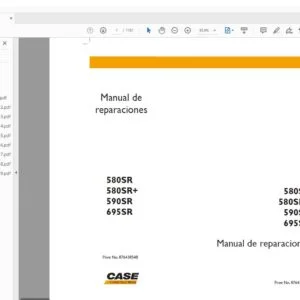 Case 580SR 580SR+ 590SR 695SR Manual de reparaciones - PDF DOWNLOAD (Spanish)