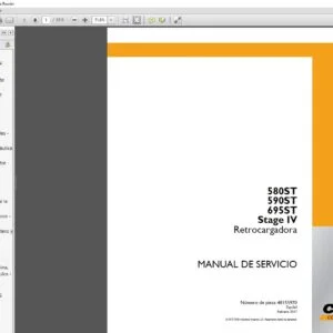 Case 580ST 590ST 695ST Stage IV Retrocargadora Manual de Servicio - PDF DOWNLOAD (Spanish)