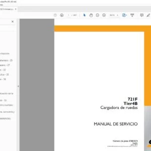 Case 721F Tier4B Cargador de Ruedas Compacto Manual de Servico - PDF DOWNLOAD (Spanish)