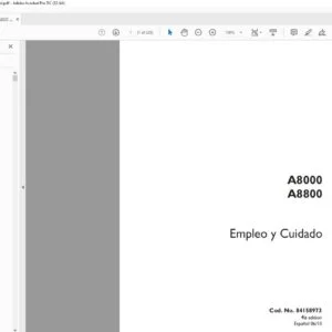 Case A8000 A8800 Cosechadora de Caña Empleo y Cuidado - PDF DOWNLOAD (Spanish)