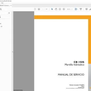 Case CB 150S Martillo hidráulico MANUAL DE SERVICIO - PDF DOWNLOAD (Spanish)