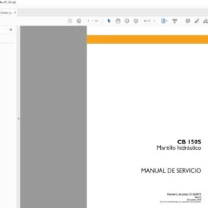 Case CB 150S Martillo hidráulico MANUAL DE SERVICIO - PDF DOWNLOAD (Spanish) PDF File Download